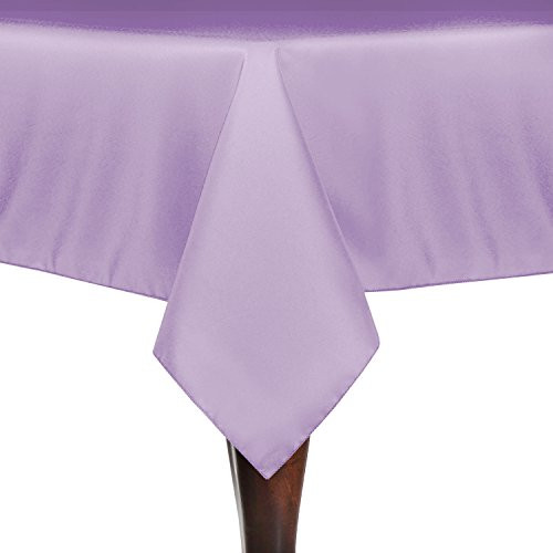 Ultimate Textile 54 x 54-Inch Square Polyester Linen Tablecloth Lilac Light Purple