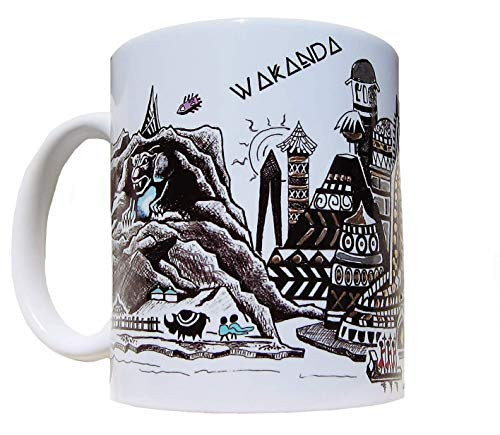 WAKANDA Black Panther Coffee Mug - City Skyline Art