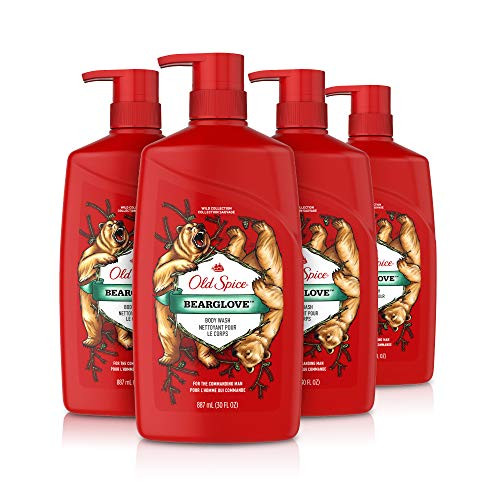 Old Spice Wild Bearglove Scent Body Wash for Men  30 Fl Oz  Pack of 4