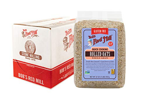 Bob's Red Mill Gluten Free Quick Cooking rolled oats  32 Ounce  Pack of 4