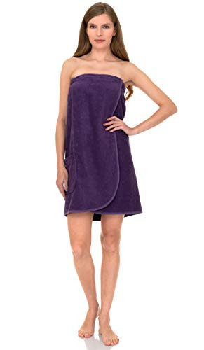 TowelSelections Women's Wrap  Shower  and  Bath  Terry Spa Towel Medium Purple