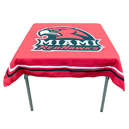 College Flags  and  Banners Co. Miami Redhawks Logo Tablecloth or Table Overlay