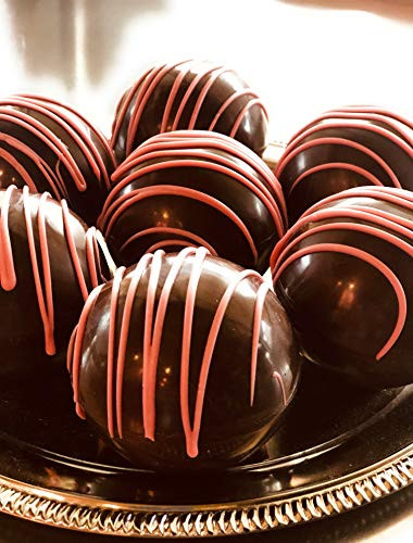 Gourmet Hot Chocolate Bombs with Marshmallows  Red Velvet  Dark Chocolate Raspberry  Gourmet Milk Chocolate  Hot Cocoa Bombs  Make the Perfect Hot Chocolate  Pack of 4  Dark Chocolate Raspberry