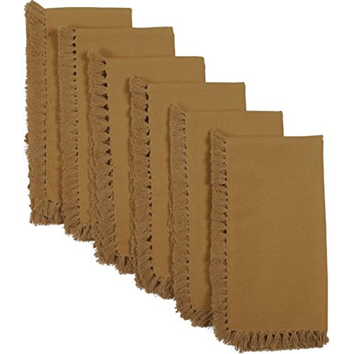VHC Brands Harvest & Thanksgiving Farmhouse Tabletop & Kitchen-Cassidy Yellow Napkin Set of 6, Gold VHC Brands Harvest & Thanksgiving Farmhouse Tabletop & Kitchen-Cassidy Yellow Napkin Set of 6, Gold