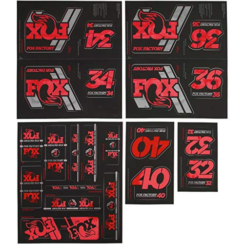 Fox Racing Shox Heritage Fork and Shock Decal Kit Red  One Size
