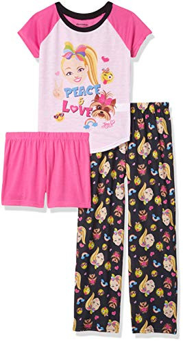 JoJo Siwa Girls' 3-Piece Pajama Set  Peace  and  JoJo  10
