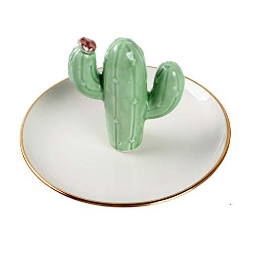 Zeen Cactus Ceramic Jewelry Tray Ring Holder Trinket Dish Necklace Earrings Rings Jewelry Organizer Display Zeen Cactus Ceramic Jewelry Tray Ring Holder Trinket Dish Necklace Earrings Rings Jewelry Organizer Display