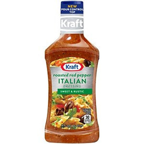 Kraft Roasted Red Pepper Italian Dressing Sweet  and  Rustic 16. Fl Oz  2 Pack