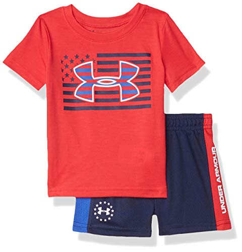 Under Armour Baby Boys' UA Flag Logo Set  Versa Red  12M