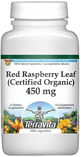 Red Raspberry Leaf  Certified Organic  - 450 mg  100 Capsules  ZIN  518667