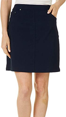 Hearts of Palm Womens Essential Solid Tech Stretch Skort 16 Navy Blue