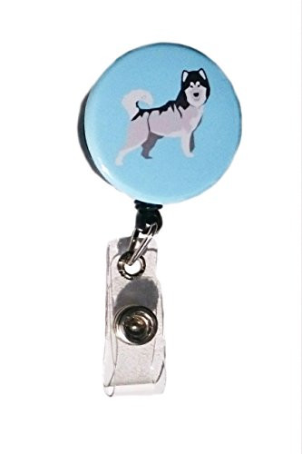 Alaskan Malamute Dog Breed Retractable Badge Reel ID Badge Holder