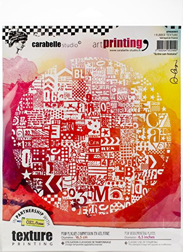 Carabelle Studio Art Printing Round Rubber Texture Stamp  Make History  for Gel Monoprint Plates  us one size  Multi-colored
