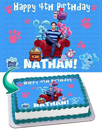 Blue's Clues Edible Image Cake Topper Party Personalized 1 4 Sheet