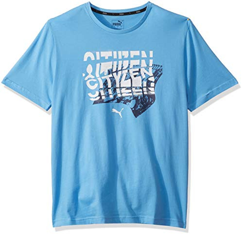 PUMA Men's Manchester City MCFC Graphic TEE  Team Light Blue  M