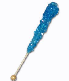 Rock Candy Sticks - Blue Raspberry  Wrapped -20 sticks