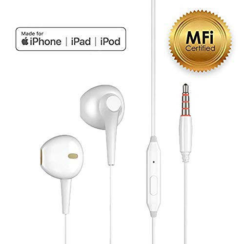 Headphones/Earphones/Earbuds,wensty 3.5mm aux Wired Headphones Noise Isolating Earphones Built-in Microphone & Volume Control Compatible iPhone iPod iPad Samsung/Android / MP3 MP4