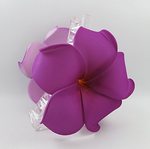 Hawaiian Plumeria Foam Flower Hair Claw Choose Color  07 Purple