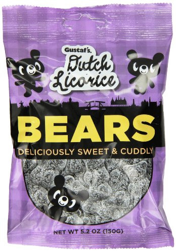 Gustaf's Dutch Licorice  Sugared Licorice Bears  5.2 Ounce  Pack of 12