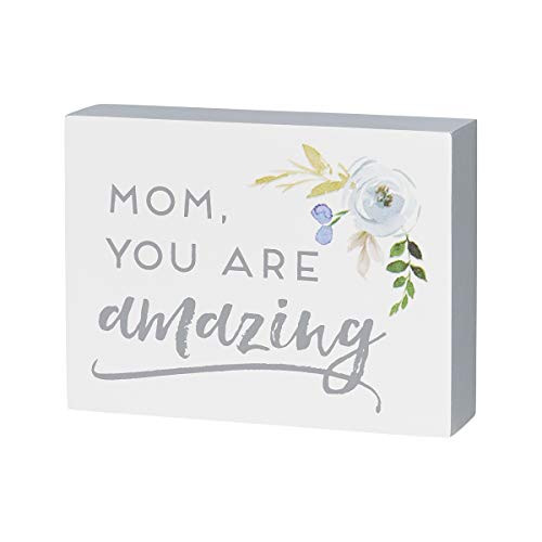 Collins Painting Inspirational Mini Wood Block Sign, 4" (Mom, You are Amazing)
