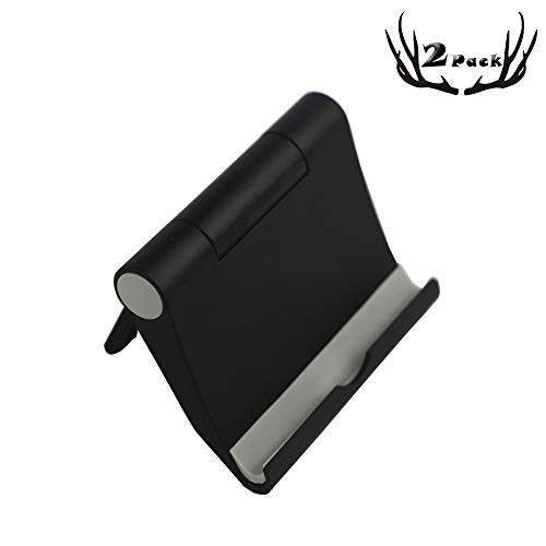 2 Pack Multi-Angle Portable Stand Mobile Phone Holder Tablet Stand Holder for iPad, Samsung Galaxy Tab, Nintendo Switch,iPad Mini, iPad Air, iPhone, LG Android Tablets and E-Readers (Black)