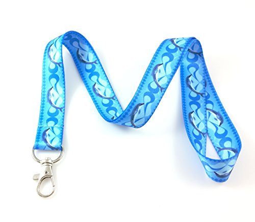 Ocean Life Lanyard Key Chain Id Badge Holder (Dolphin)