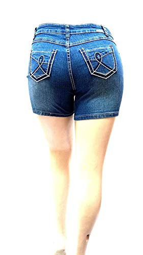 LA Bonita Jack David Women's Premium Plus Size Blue Denim Jeans Shorts Stretch  14  LA Bonita 7A150MSH