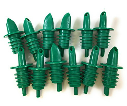 Barwareaffair Free-Flow Plastic Liquor Bottle Speed Pourers (Green)