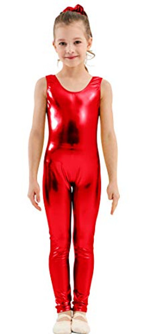 speerise Girls Shiny Metallic Tank Gymnastics Unitard Sleeveless Leotards Red 4 S speerise Girls Shiny Metallic Tank Gymnastics Unitard Sleeveless Leotards Red 4 S