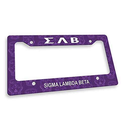Greekgear Sigma Lambda Beta Custom License Plate Frame Purple