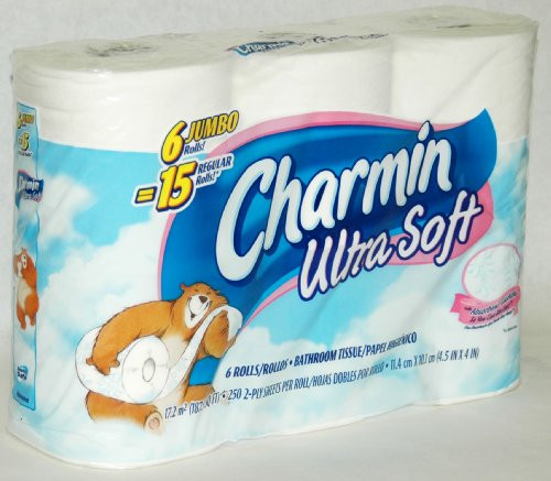 Charmin Ultra Soft Bathroom Tissue 6 Jumbo Rolls   15 Regular Rolls