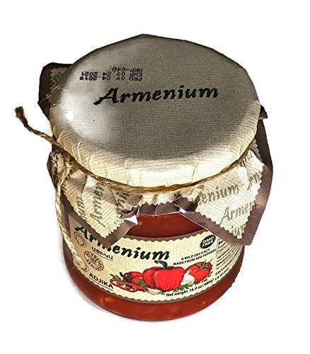 Armenium Adjika  Armenian Style  A Mild Delicacy Made From Red Peppers Glass Jar  Mild  16.9 oz   480 g