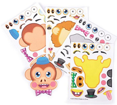 Make-a-Zoo Jungle Animal Sticker Sheets - 48 Pack