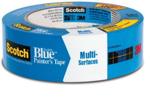 3M Scotch-Blue 2090 Safe-Release Crepe Paper Multi-Surfaces Painters Masking Tape  27 lbs in Tensile Strength  60 yds Length x 1-1 2" Width  Blue  Pack of 6