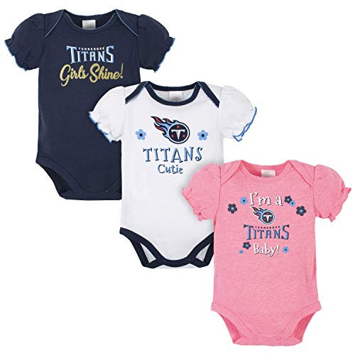NFL Tennessee Titans 3 Pack Short Sleeve Bodysuit Blue White Pink Tennessee Titans 18 Months NFL Tennessee Titans 3 Pack Short Sleeve Bodysuit Blue White Pink Tennessee Titans 18 Months
