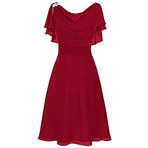 Aniywn Women Formal Wedding Bridesmaid Dress Plus Size High-Waist Party Ball Prom Gown Cocktail Dress Red Aniywn Women Formal Wedding Bridesmaid Dress Plus Size High-Waist Party Ball Prom Gown Cocktail Dress Red