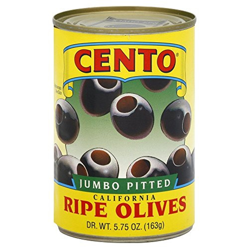 Cento - Pitted Black Olives   6 - 5.75 oz. Cans