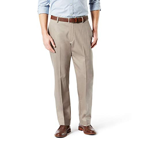 Dockers Men's Big and Tall Classic Fit Signature Khaki Lux Cotton Stretch Pants  Timber Wolf  46 30