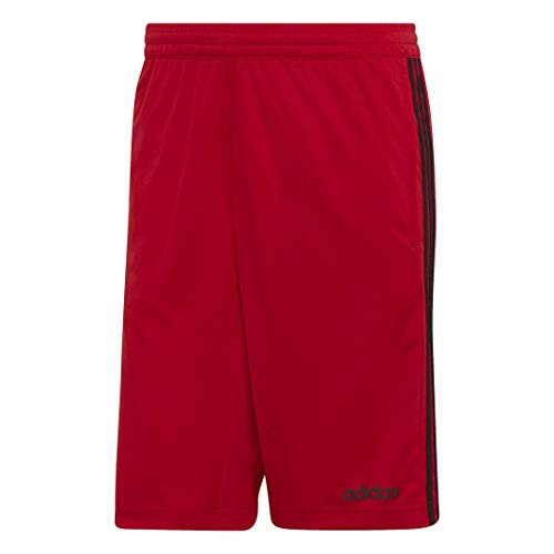 adidas Men's Design 2 Move Climacool 3-Stripes Training Shorts  Scarlet Black  Large