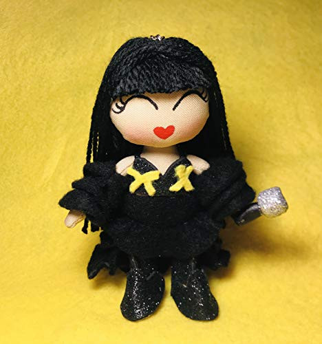 Selena Quintanilla Doll Keychain  Black Flamenco Dress