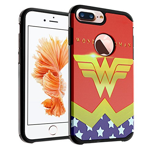 iPhone 7 PLUS Case, IMAGITOUCH 2-Piece Style Armor Case with Flexible Shock Absorption Case and DC Comics Wonder Woman Cover for 5.5" iphone 7 PLUS Wonder Woman Hybrid