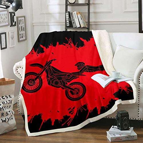 Erosebridal Dirt Bike Bed Blanket Motocross Rider Flannel Blanket Motorcycle Game Throw Blanket Motorbike Extreme Sport Sherpa Blanket for Kids Boys Teens Trendy Bed Blanket Red Black Baby Erosebridal Dirt Bike Bed Blanket Motocross Rider Flannel Blanket Motorcycle Game Throw Blanket Motorbike Extreme Sport Sherpa Blanket for Kids Boys Teens Trendy Bed Blanket Red Black Baby
