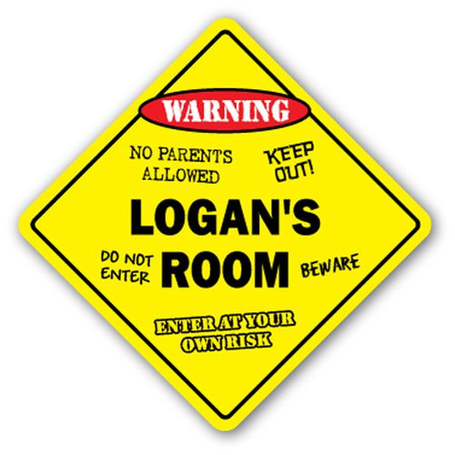 [SignJoker] LOGAN'S ROOM SIGN kids bedroom decor door children's name boy girl gift Wall Plaque Decoration