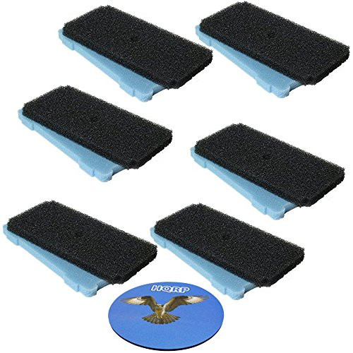 HQRP 6-Pack Pre-Filter Replacement compatible with Sunterra 320106 337106 Pond Pump Pre-Filter Box  6 Coarse Filters Plus 6 Fine Filters  Blue and Black Plus HQRP Coaster