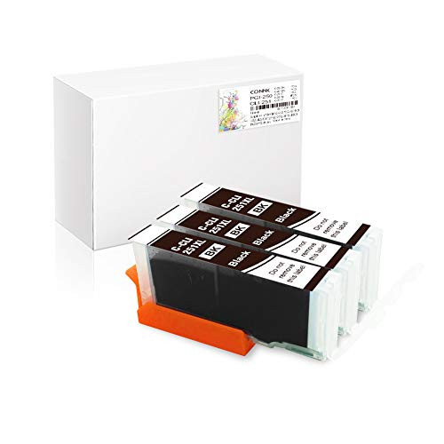 Conink Pgi-250xl Cli-251xl Ink Cartridges Compatible to Pixma Mx922 Mx722 Ip7220 Ip8720 Ix6820 Mg5420 Mg5422 Mg5520 Mg5522 Mg5620 Mg6320 Mg6420 Mg6620 Mg7120 Mg7520 Printer,(251-3B)