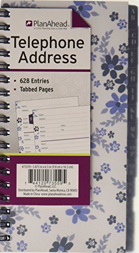 PlanAhead 73559 Telephone/Address Book; Stand Out with One of These Fun Designed Assorted Colors
