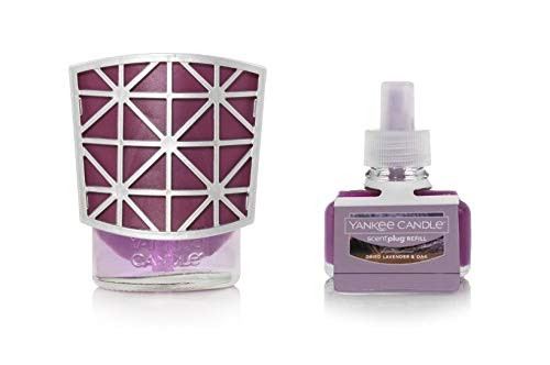 Yankee Candle Purple Burst ScentPlug Diffuser Base with a DRIED LAVENDER  and  OAK Home Fragrance Electric Refill