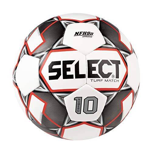 SELECT Numero 10 Match Turf Soccer Ball  White Black Red  Size 5