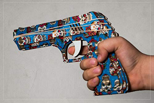 Blue skulls Rubber Bands Gun  Christmas Gift For Him