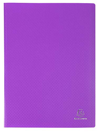 Exacompta Semi-Rigid PP Display Book A4 20 Pockets Purple